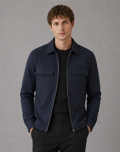 Clean Cut Copenhagen - Sigurd Structure Jakke - Navy